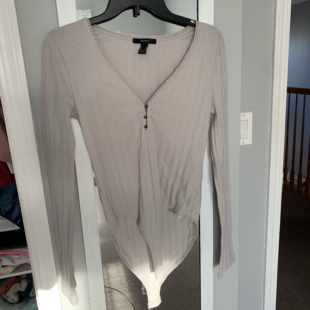 forever 21 v neck bodysuit